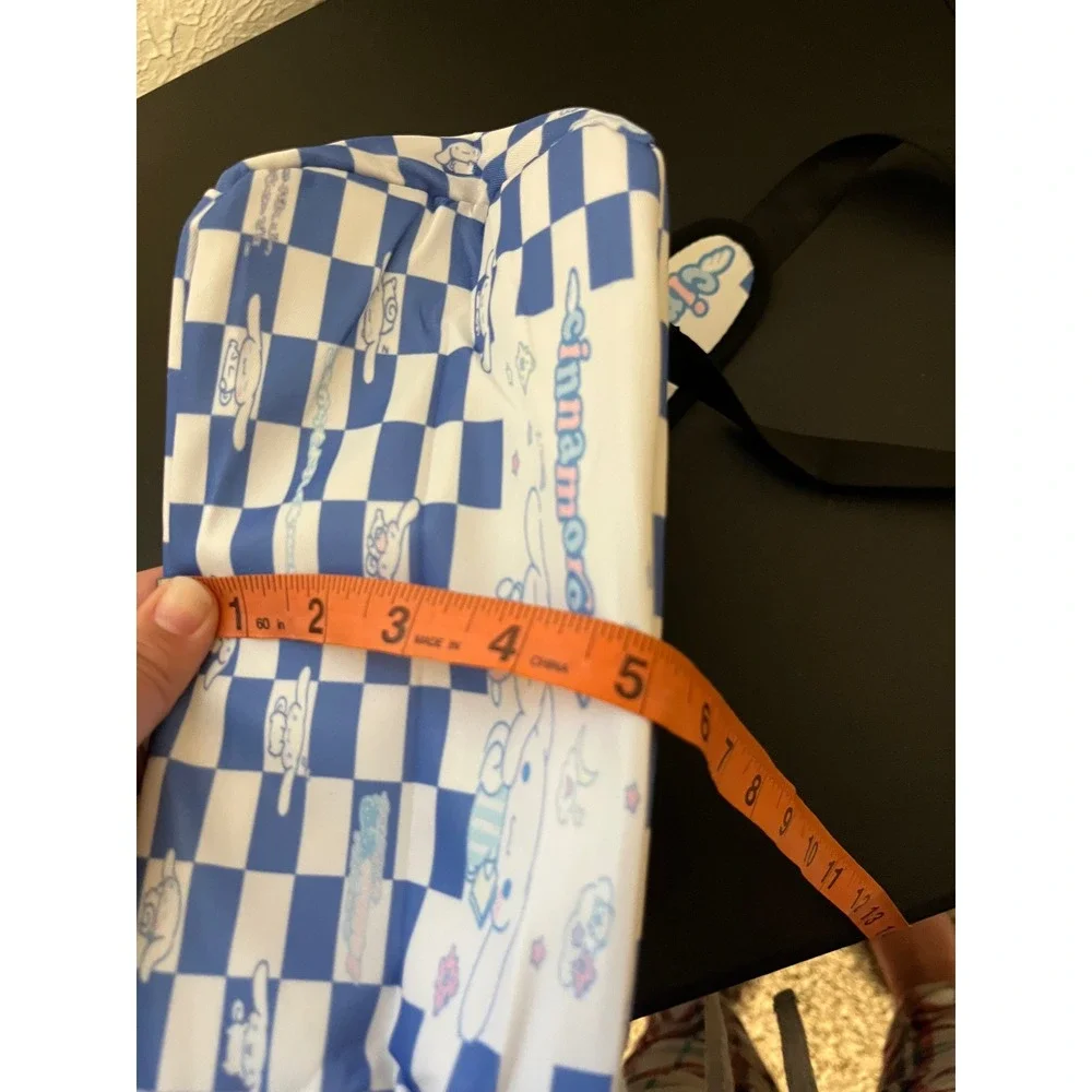 Sanrio Cinnamoroll Insulated Lunch Bag Blue White Checker Adjustable Strap NWOT